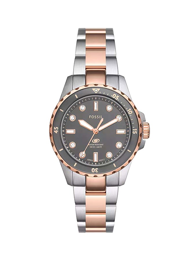 FOSSIL Women's Fossil Blue Dive Three-Hand Two-Tone Stainless Steel Watch ES5348 - 36mm  - Image 1