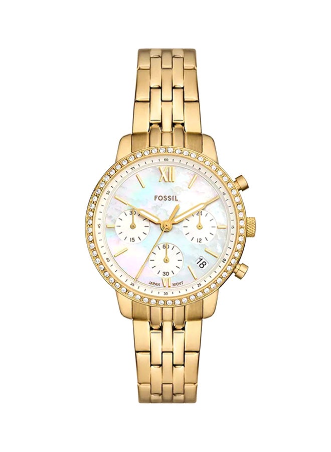 FOSSIL Women's Neutra Chronograph Gold-Tone Stainless Steel Watch ES5358 - 36mm  - Image 1