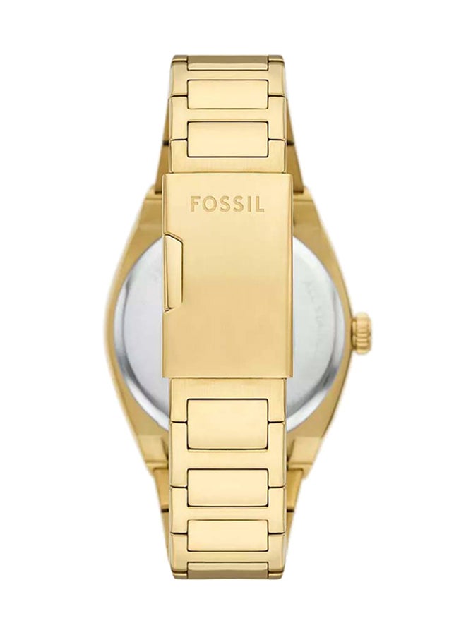 FOSSIL Men's Everett Three-Hand Date Gold-Tone Stainless Steel Watch FS5965 - 42mm  - Image 2