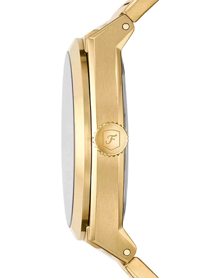 FOSSIL Men's Everett Three-Hand Date Gold-Tone Stainless Steel Watch FS5965 - 42mm  - Image 3