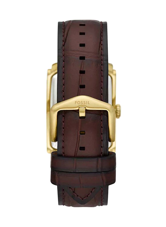 FOSSIL Men's Carraway Three-Hand Brown Croco Leather Watch FS6011 - 30mm  - Image 2