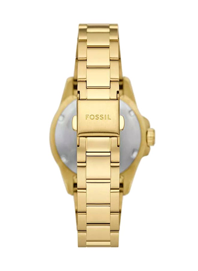 FOSSIL Women's Fossil Blue Dive Three-Hand Gold-Tone Stainless Steel Watch ES5350 - 36mm  - Image 2