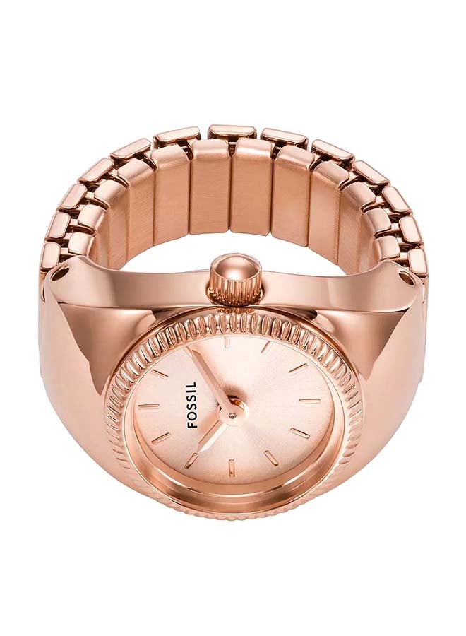 FOSSIL Women's Watch Ring Two-Hand Rose Gold-Tone Stainless Steel  - Image 3
