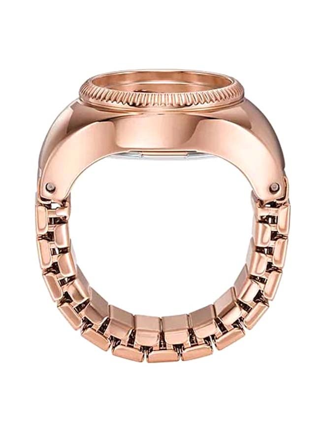 FOSSIL Women's Watch Ring Two-Hand Rose Gold-Tone Stainless Steel  - Image 4