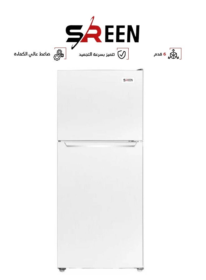 SREEN Double Door Steam Refrigerator - 5.9 Feet - white - SRTM218DFW SRTM218DFW white - Image 1