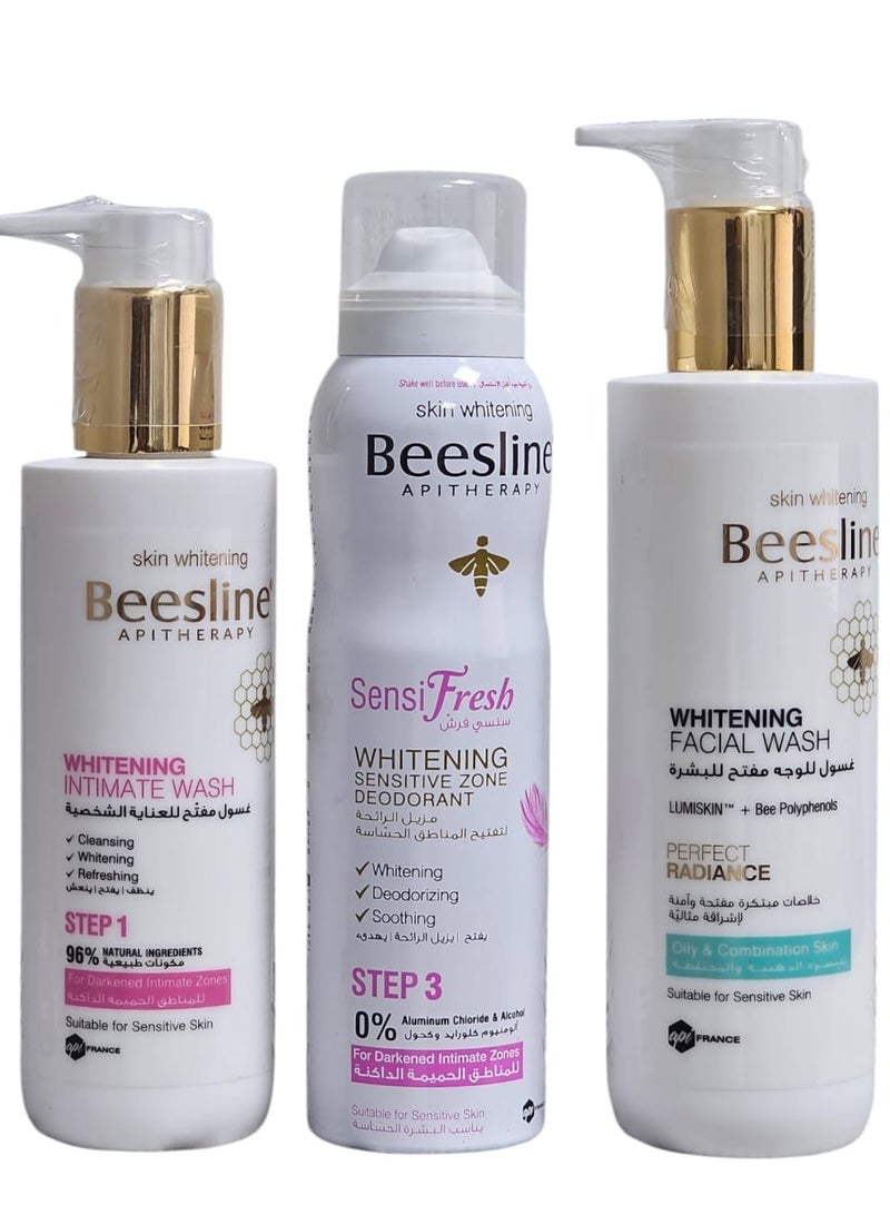 بيزلين مجموعة العناية بالنساء لتفتيح الوجه والمناطق الحساسة