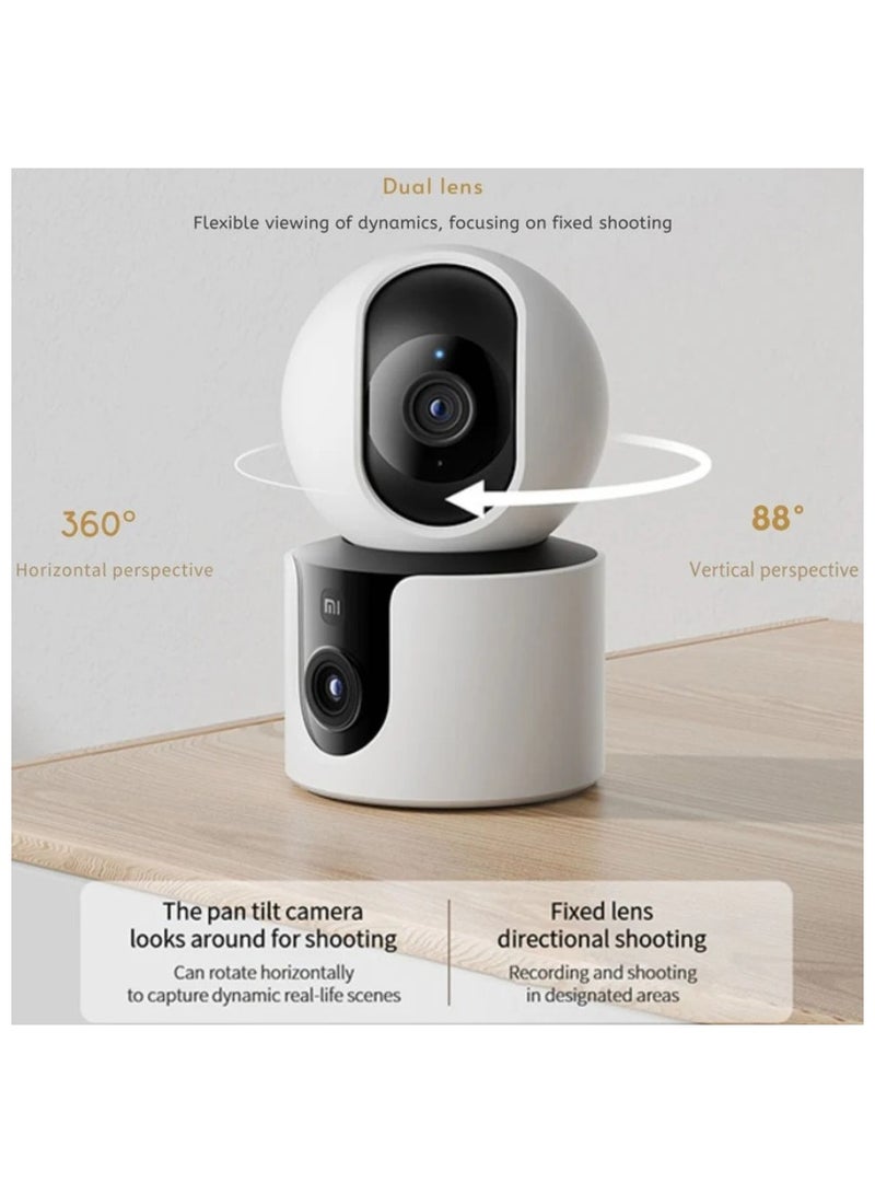 Xiaomi - Smart Camera C300 Dual | 6 mm Telephoto lens | 2.8 mm Short-focus lens | 3MP Both Camera | White - Image 1