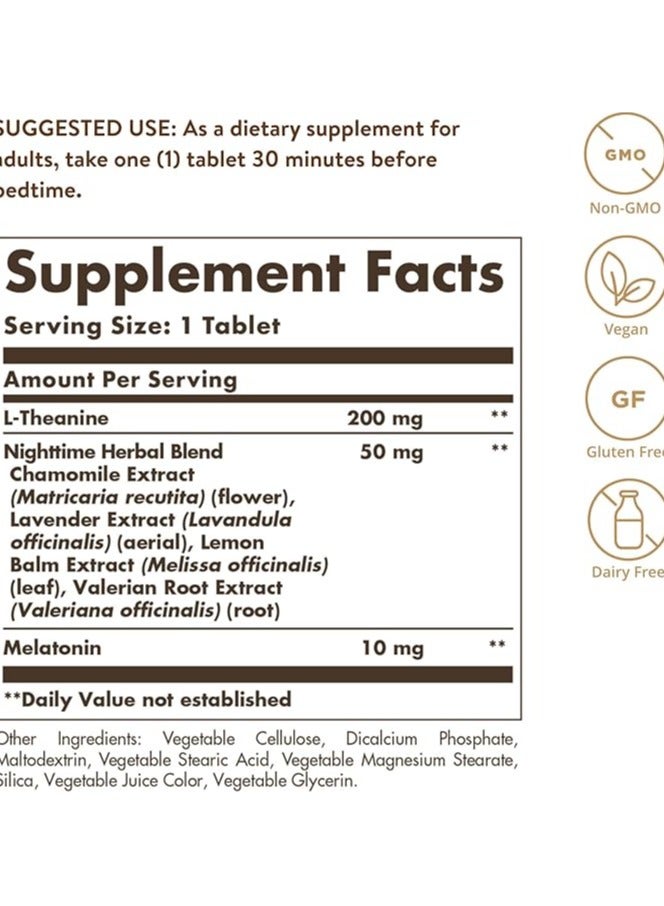 Solgar Triple Action Sleep, 60 Tri-Layer Tablets - Time-Release Melatonin And L-Theanine Plus Herbal Blend Helps You Relax, Fall Asleep Fast, Stay Asleep Longer - Non-GMO, Gluten Free - 60 Servings - Image 2