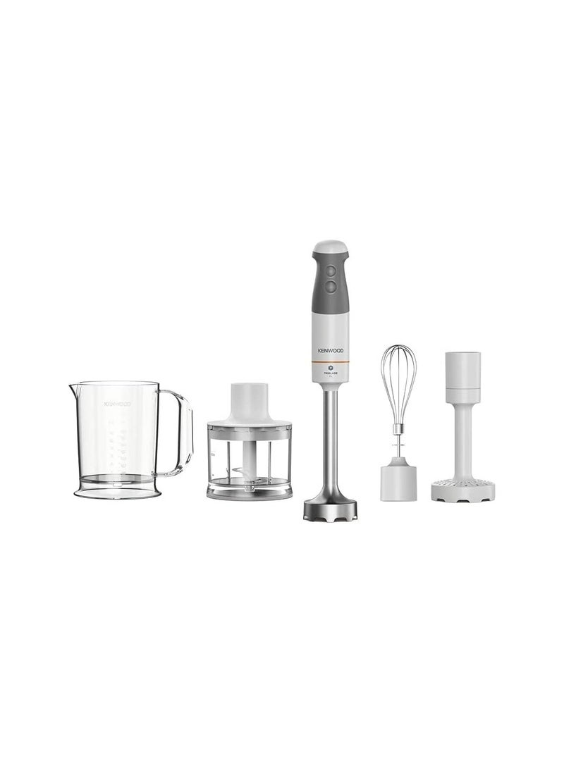 KENWOOD Triblade XL HBM40.306WH Hand Blender, Purée Stick with Removable Stainless Steel Mixing Base with 3-Blade Blade for Faster Puréing, 850 W, White/Grey HBM40.306WH White/Grey  - Image 1