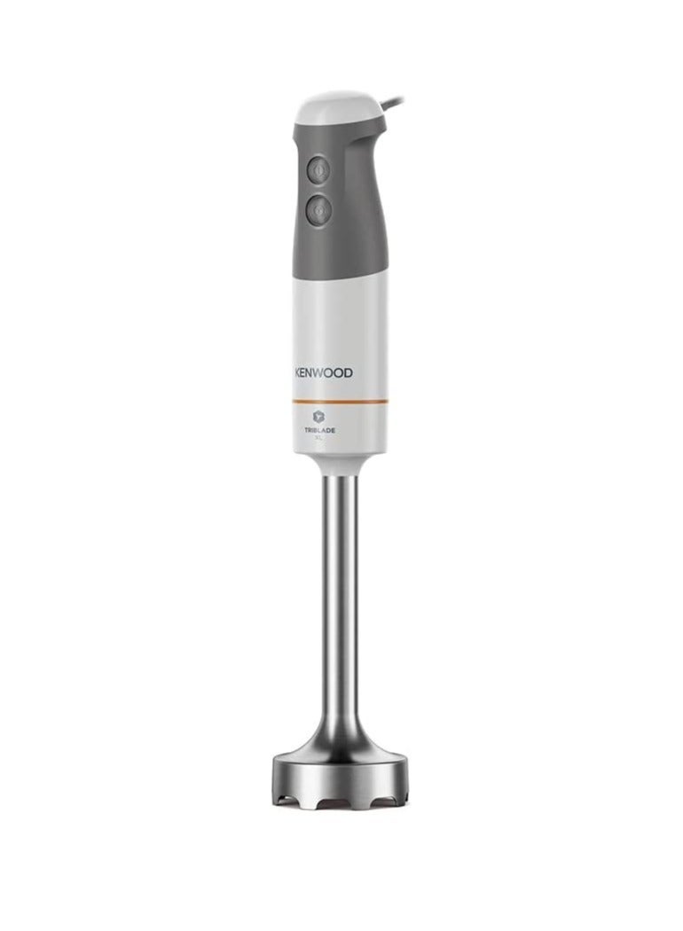 KENWOOD Triblade XL HBM40.306WH Hand Blender, Purée Stick with Removable Stainless Steel Mixing Base with 3-Blade Blade for Faster Puréing, 850 W, White/Grey HBM40.306WH White/Grey  - Image 4