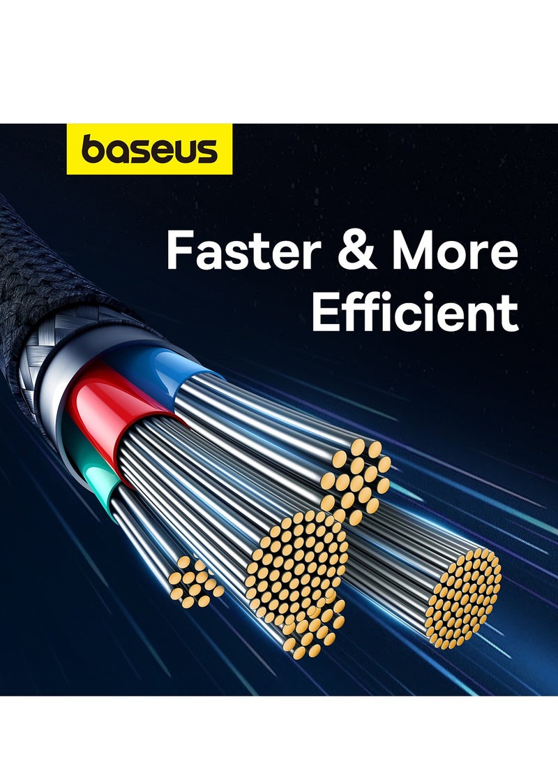 Baseus - PD 20W USB C to Lightning Cable, Unbreakable Series Aramid Fiber Braided Fast Charging & High-Speed 480Mbps Data Transfer Cable for iPhone 14 Pro Max, iPhone 13-6 Series, iPad, Air Pods, Durable, Tangle-Free, Fast Charging & Safe Performance White / Grey - Image 1