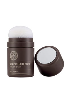 Quick Hair Puff - Dark Brown - Root Touch Up Hair Color, Hairline Powder Conceals Hair Loss, Hair Toppers for Women & Men - Hair Fibers for Thinning Hair, Root Cover Up, Gray Concealer Dark Brown 7 ggrams