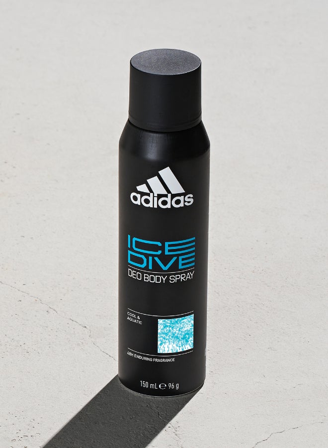 اديداس - Pack Of 2 Ice Dive Deodorant Body Spray 150 + 150ml - Image 1