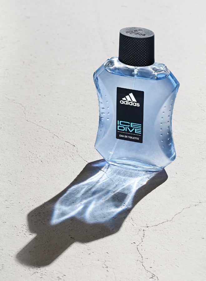 Adidas Ice Dive Set Including The Ice Dive Eau De Toilette, Shower Gel, And Deodorant Body Spray 100 + 250 + 150ml  - Image 3