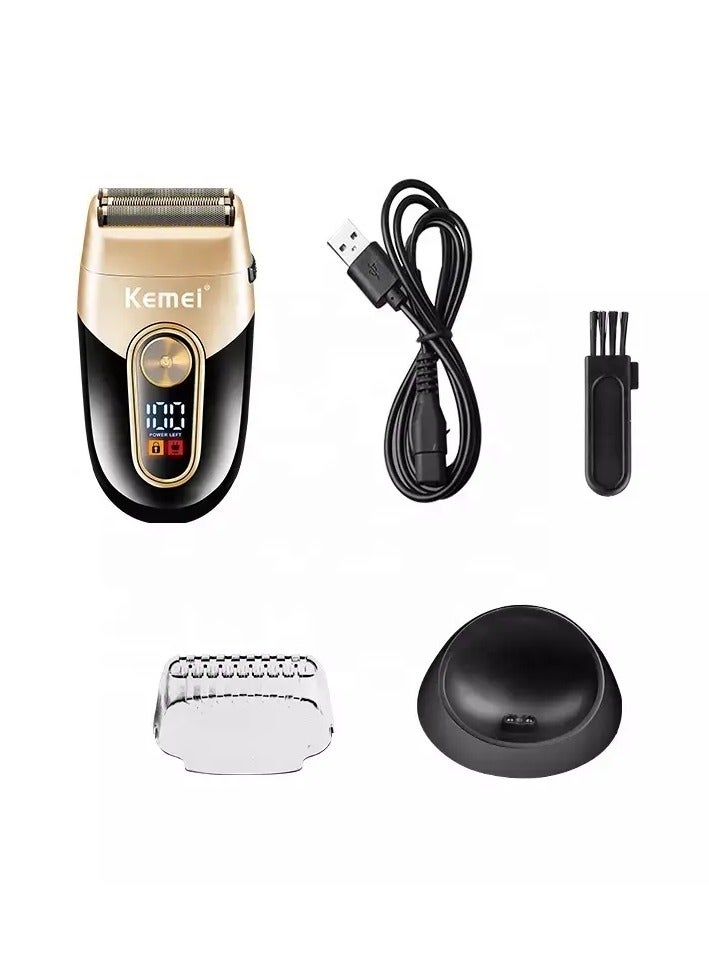 كيمي KM-3209 Shaving Machine Foil Trimmer Razor High Quality Three Blade Heads Electric Shaver - Image 1
