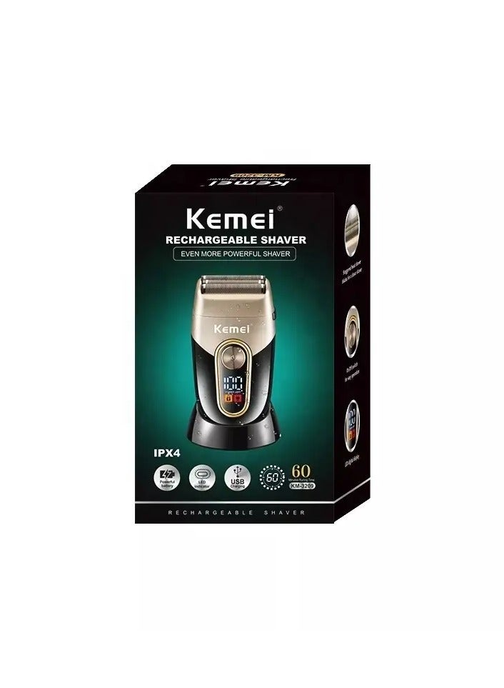 كيمي KM-3209 Shaving Machine Foil Trimmer Razor High Quality Three Blade Heads Electric Shaver - Image 4