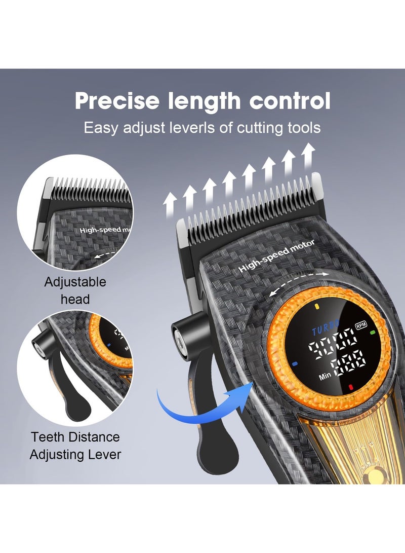 Kemei - Professional Hair Clipper for Men, Barber Hair Trimmer, Rechargeable Cordless Hair Clipper, Hair Cutting Tools, LED Display - Image 1