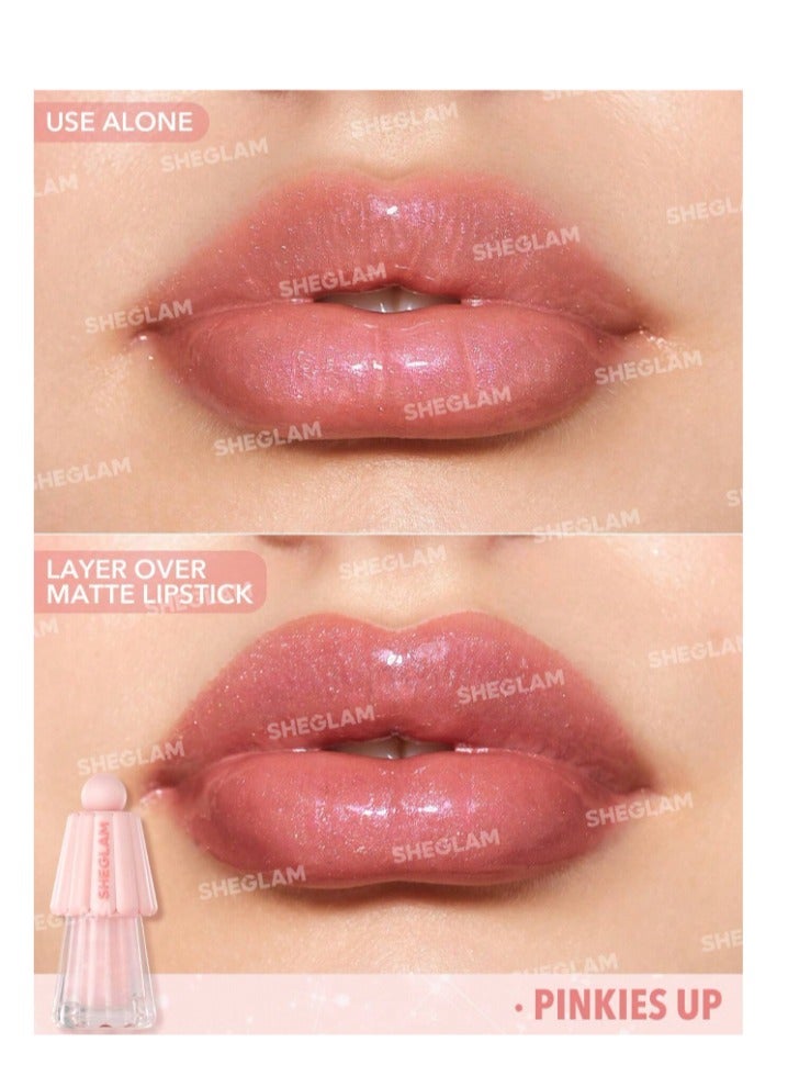شيجلام Jelly Wow Hydrating Lip Oil- Pinkies Up  - Image 3