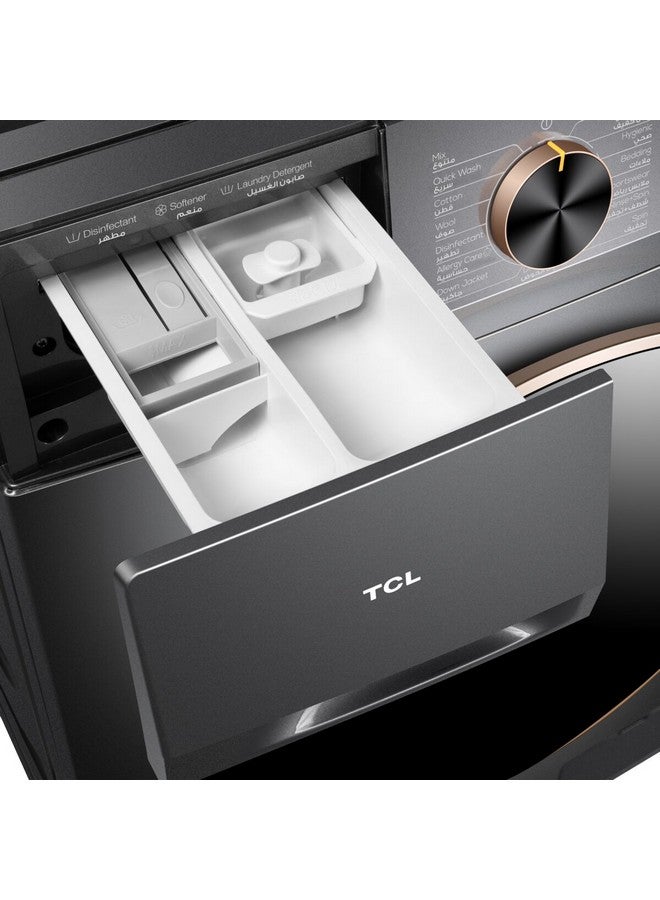 TCL 8 KG Automatic Front Loading Washing Machine, 16 program P608FLG Metal P608FLG Metal Grey - Image 5