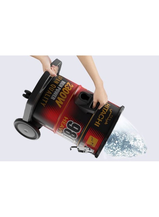 HITACHI - Hitachi CV-980TJBKRGSA Dry Vacuum cleaner.RED and Black 21 L 2300 W CV-980TJBKRGSA Black - Image 1