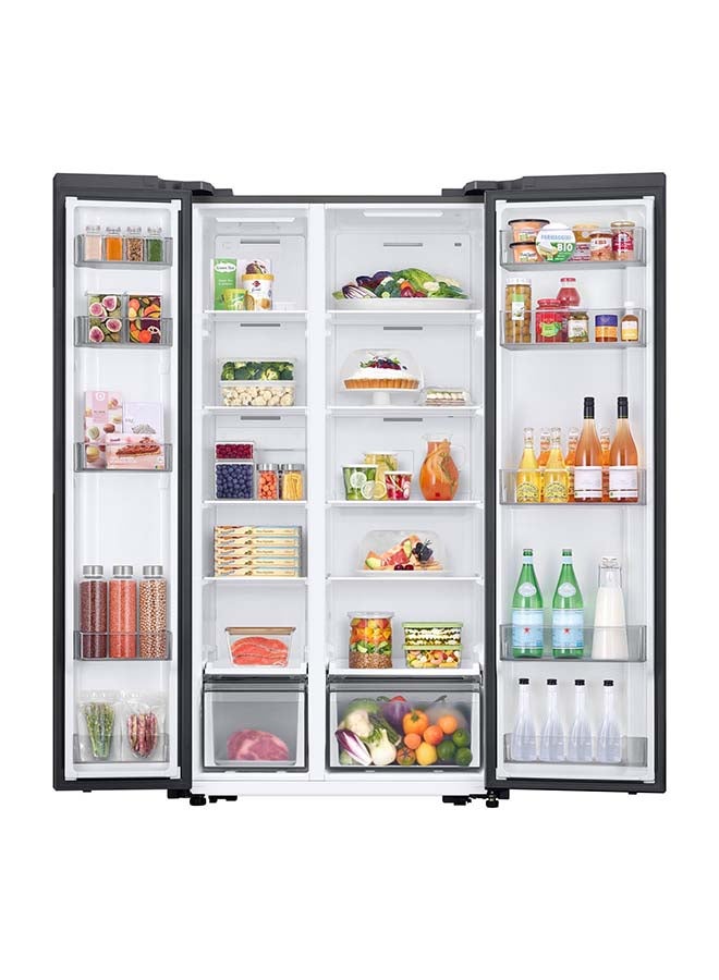 سامسونج SBS Refrigerator 1310Cuft Freezer 6.8 Cuft WiFi DIT Compressor Gentle Silver Matt 358 kW RS57DG4000M9 Silver  - Image 3