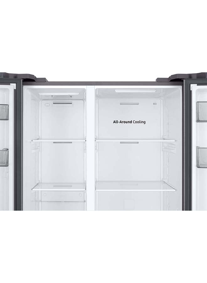 سامسونج SBS Refrigerator 1310Cuft Freezer 6.8 Cuft WiFi DIT Compressor Gentle Silver Matt 358 kW RS57DG4000M9 Silver  - Image 5