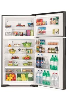 HITACHI 820L Top Mount Double Door Premium Refrigerator | 10 Year Warranty on Inverter Compressor | 2 Door Fridge | Dual Fan Cooling | LED Control Panel | Twist Ice Tray | 146 W RV820PUK1KBSL Silver  - Image 3