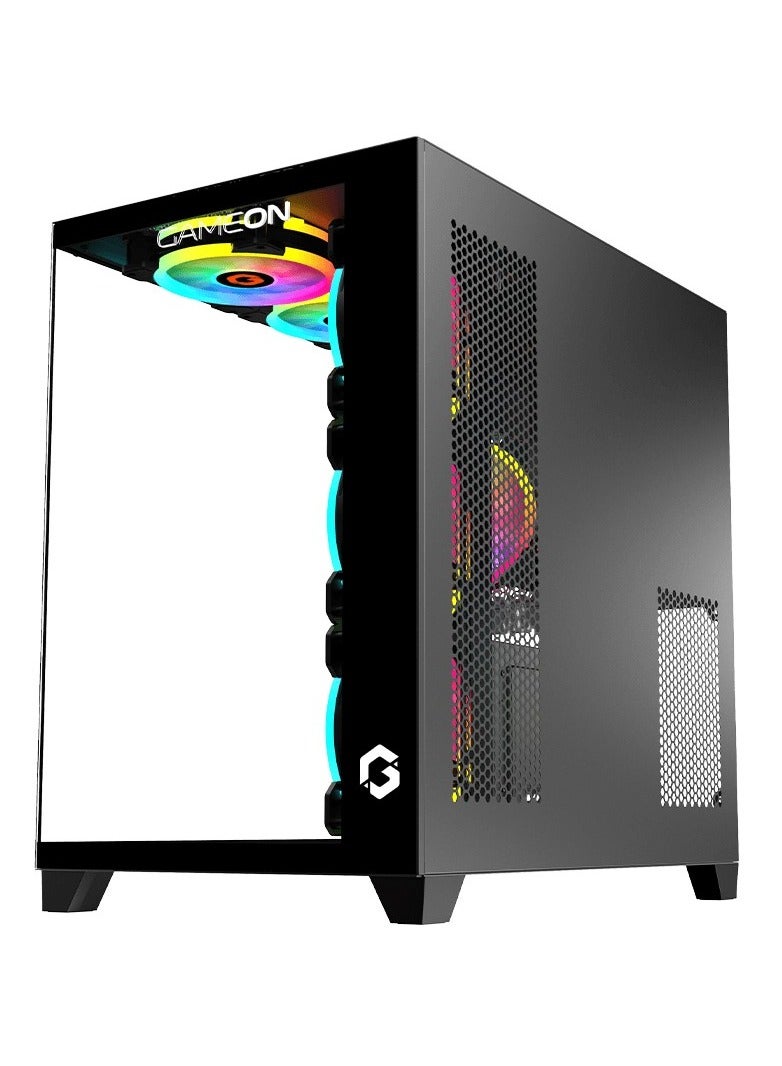 GAMEON Emperor Midnight Series Mid Tower Gaming Case - Black - Image 4
