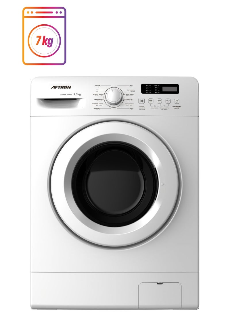 أفترون 7KG Front Load Washing Machine – AFWF7090F White  - Image 1
