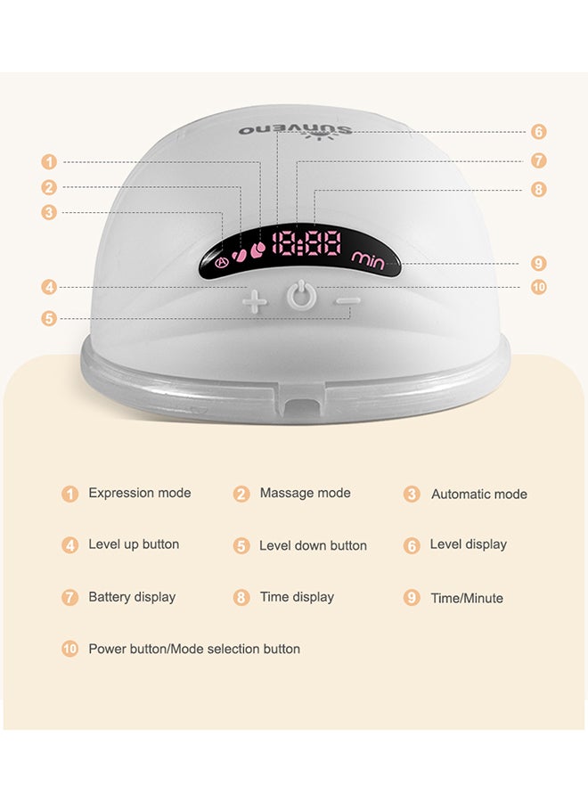 Smart Wearable Automatic Breast Pump - White - pnsku/N70130516V/45/_/1735535276/1a4f575b-c551-4684-a63c-bad52c3db33f