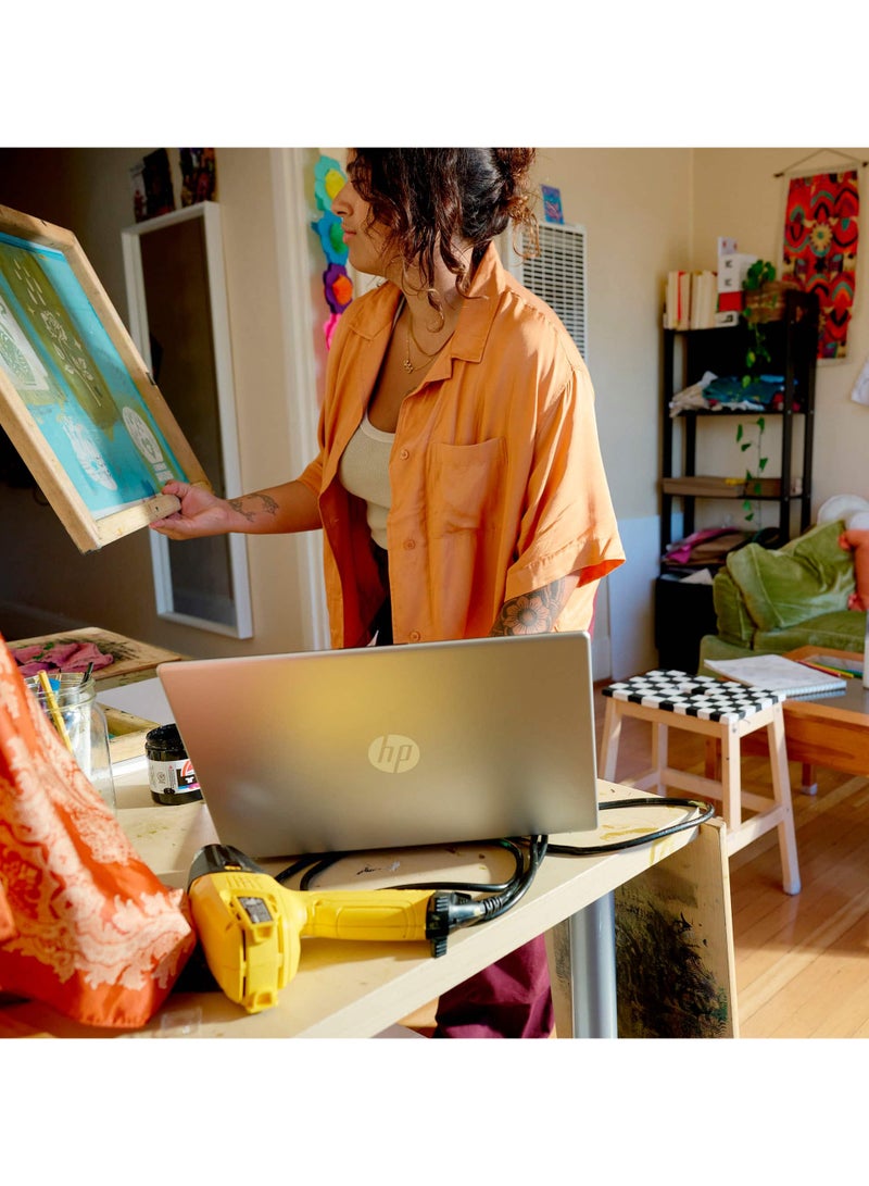 HP - 15-FD0005DX (Upgraded Version) Laptop With 15.6-Inch Touchscreen Display, Core i5-1235U Processor/8GB RAM/512GB SSD/Intel Iris XE Graphics/Windows 11 Home S English Silver - Image 1