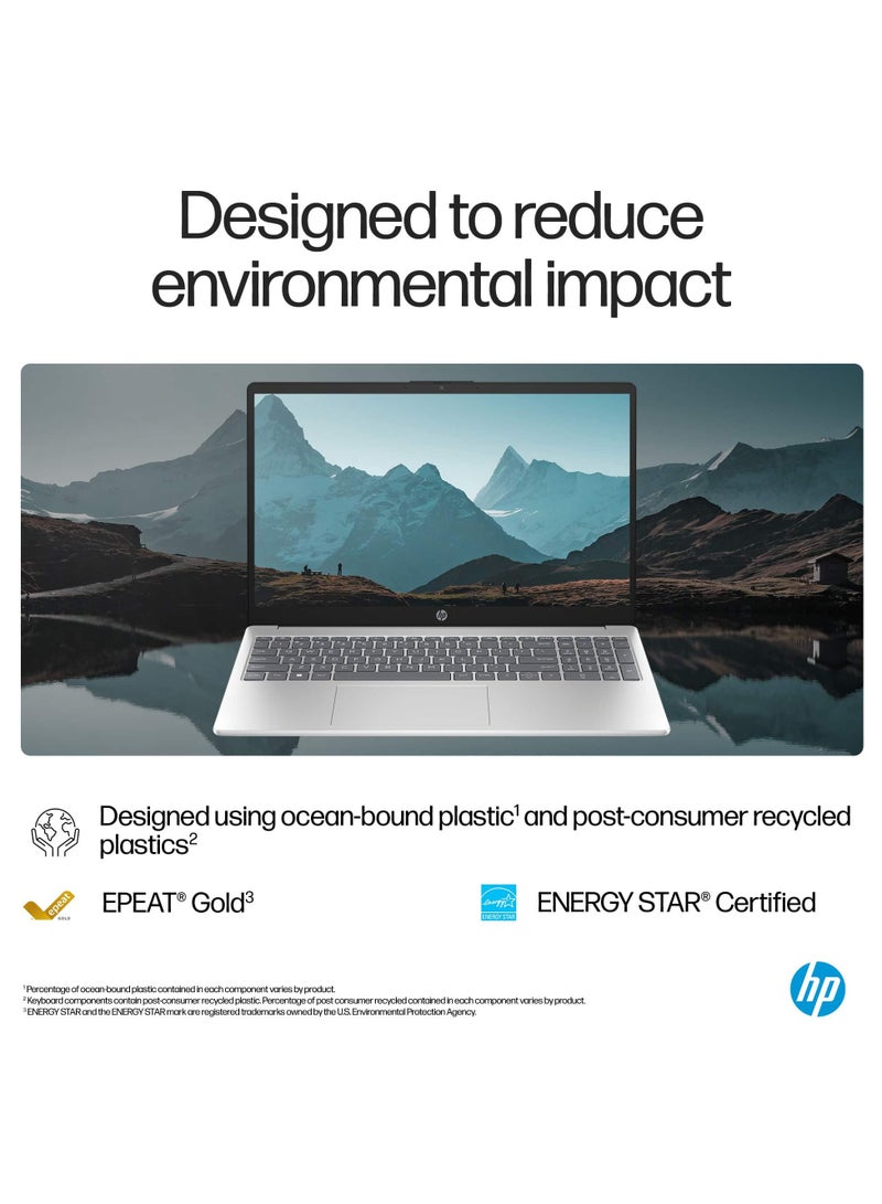 HP - 15-FD0005DX (Upgraded Version) Laptop With 15.6-Inch Touchscreen Display, Core i5-1235U Processor/8GB RAM/512GB SSD/Intel Iris XE Graphics/Windows 11 Home S English Silver - Image 1