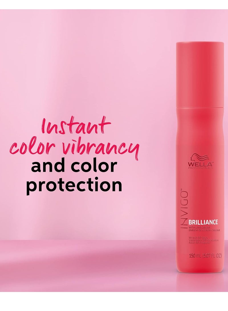 ويلا قناع لون فريش للمحترفين، بلوند لؤلؤي، ظل طبيعي، لون مؤقت، خالي من الأضرار، قناع شعر يودع اللون مع زيت الأفوكادو + رذاذ حماية اللون المعجزة إنفيغو بريلينس بي بي - Image 3