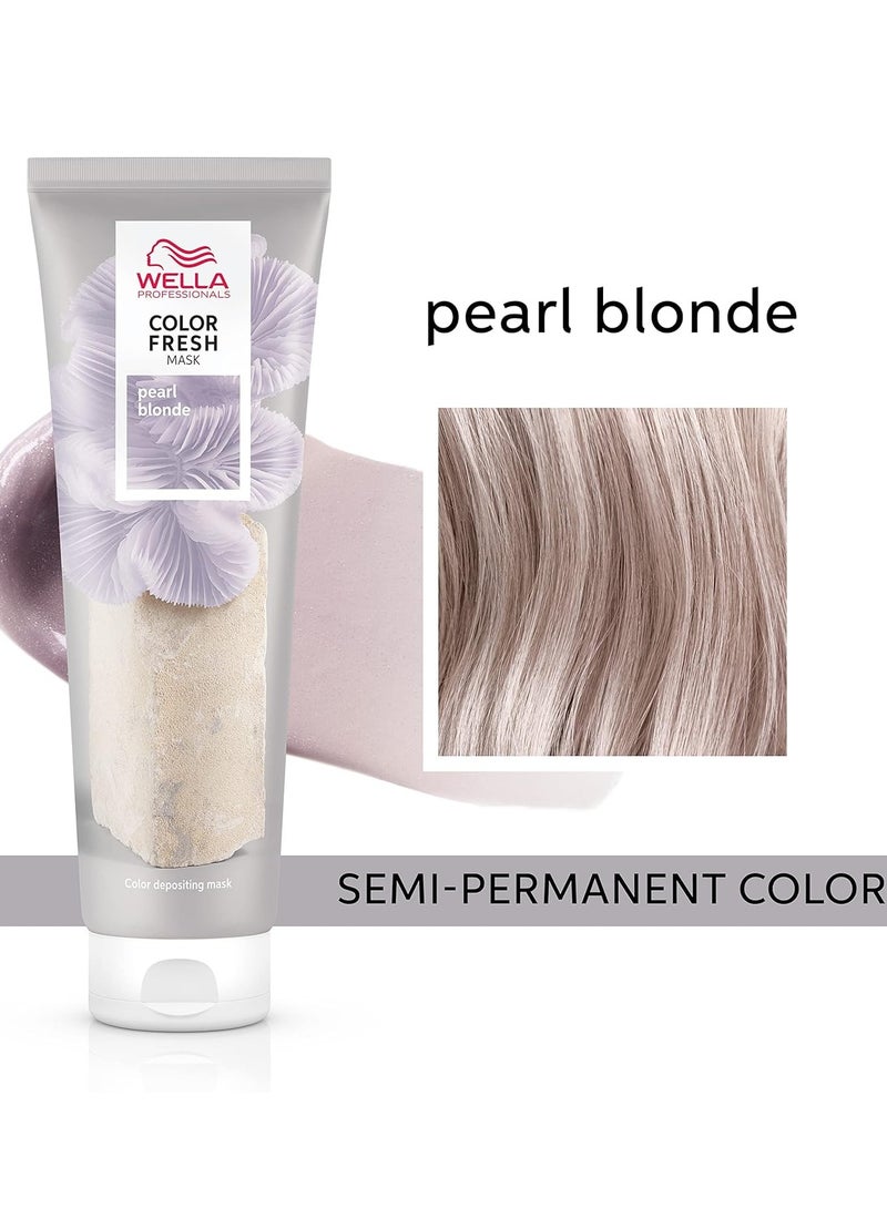 ويلا قناع لون فريش للمحترفين، بلوند لؤلؤي، ظل طبيعي، لون مؤقت، خالي من الأضرار، قناع شعر يودع اللون مع زيت الأفوكادو + رذاذ حماية اللون المعجزة إنفيغو بريلينس بي بي - Image 2