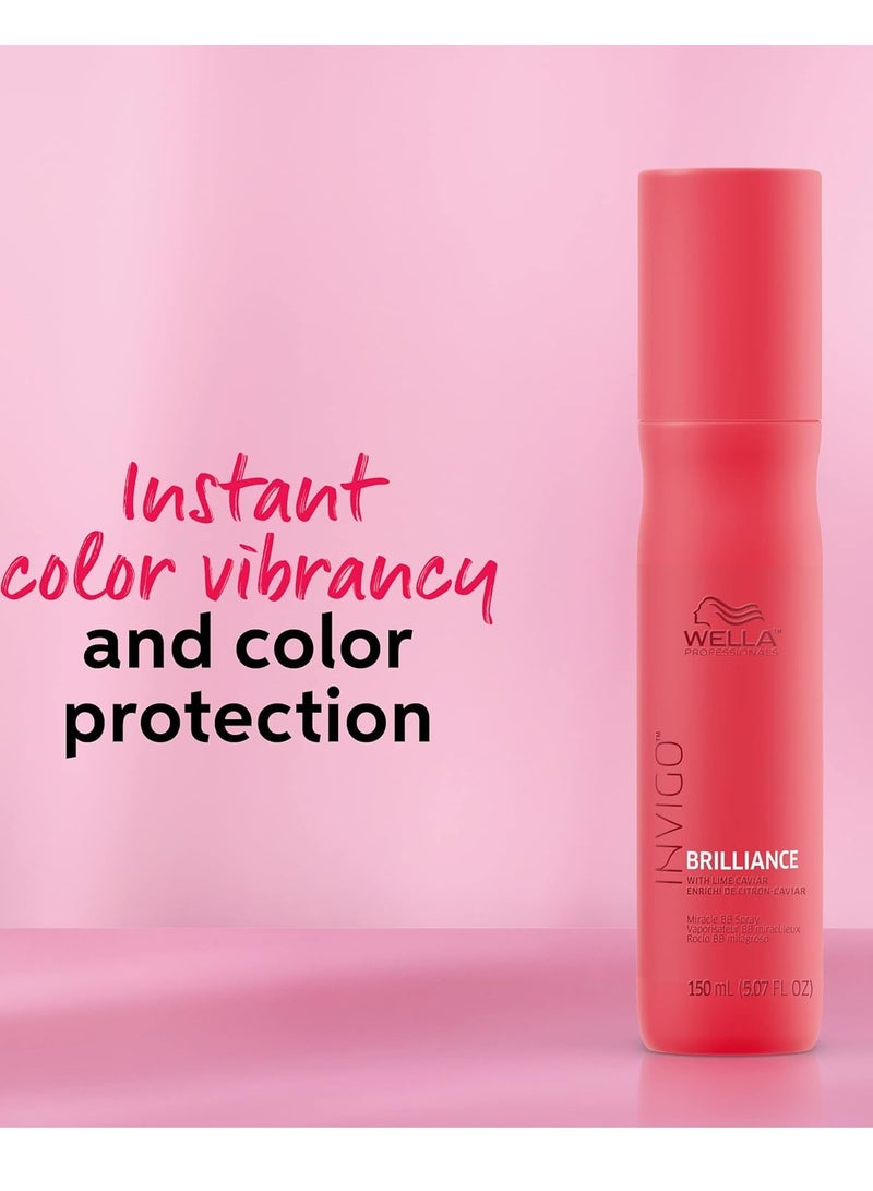 ويلا قناع لون فريش للمحترفين، لمسة شوكولاتة، ظل طبيعي، لون مؤقت، خالي من الأضرار، قناع شعر يودع اللون مع زيت الأفوكادو + رذاذ حماية اللون المعجزة من إنفيغو بريلينس BB - Image 3