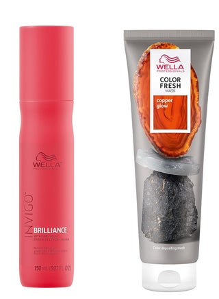 Professionals Color Fresh Mask, Copper Glow, Natural Shade, Temporary Color, Damage Free, Color-Depositing Hair Mask With Avocado Oil + Invigo Brilliance Miracle BB Color Protection Spray Not Applicable 150 mlml - pnsku/N70130532V/45/_/1732175173/c8aa390a-f351-41bd-bffd-43554ee242e4