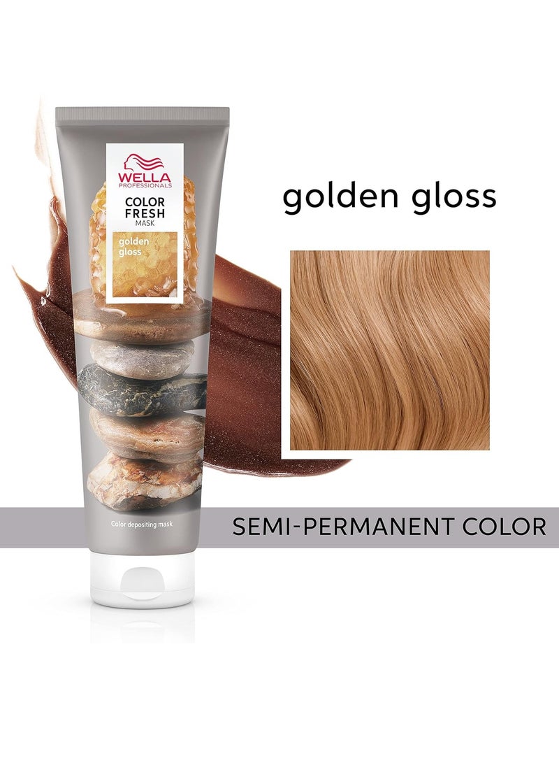 ويلا قناع لون فريش للمحترفين، لمعة ذهبية، ظل طبيعي، لون مؤقت، خالي من الضرر، قناع شعر يودع اللون بزيت الأفوكادو + رذاذ حماية اللون المعجزة من إنفيغو بريلينس بي بي - Image 2