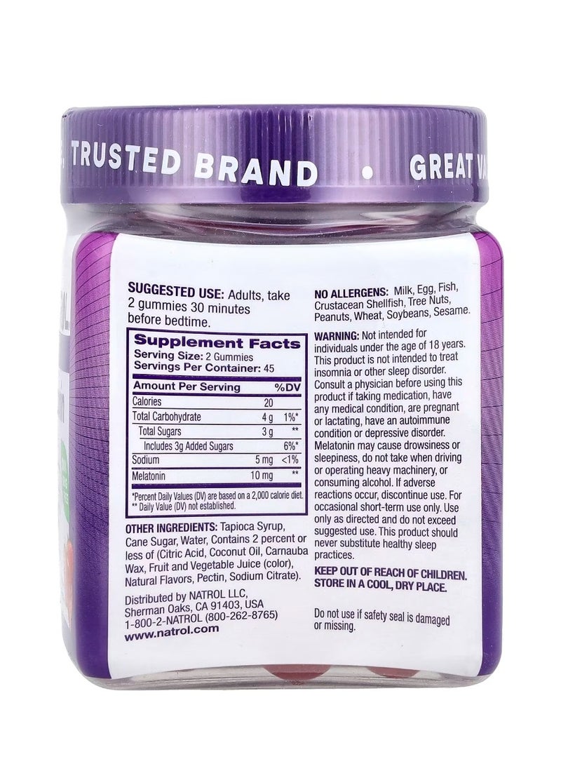 Natrol Melatonin Chewable Tablets Strawberry 10 Mg Per Servings, 90 Chewable Tablets - Image 2