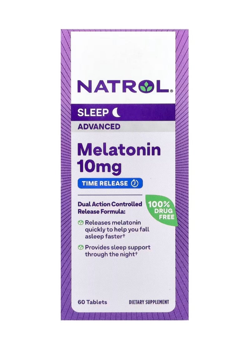Natrol Melatonin Sleep Advanced Time Release 10 Mg, 60 Tablets - Image 1