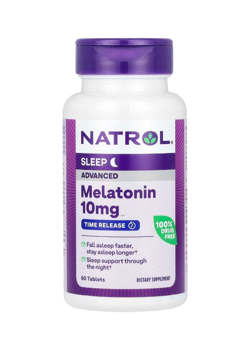 Natrol Melatonin Sleep Advanced Time Release 10 Mg, 60 Tablets - Image 2