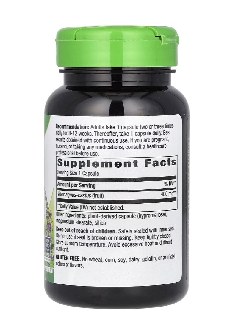 Nature's Way Vitex Agave Fruit 400 Mg 100 Veggie Capsules - Image 2