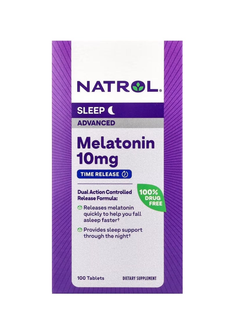 Natrol Melatonin Sleep Enhancer Time Release 10 Mg 100 Tablets - Image 1