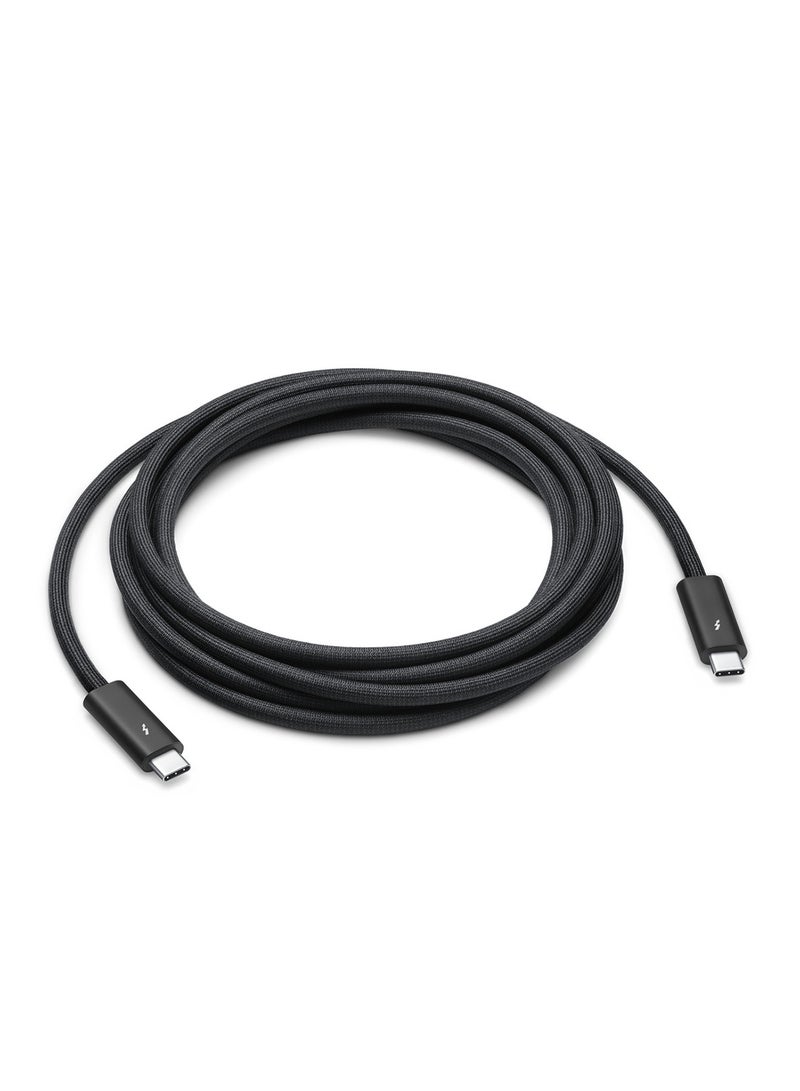 Apple THUNDERBOLT 4 PRO CABLE (3M)-ZEE Black  - Image 1