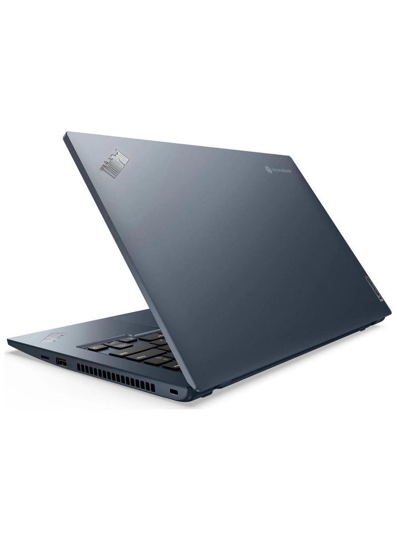 لينوفو - ThinkPad C14 Chromebook Laptop With 14 Inch FHD IPS Touchscreen Display, Core i5-1245U Processor/8GB RAM/256GB SSD/Integrated Intel Iris Xe Graphics/Chrome OS English Abyss Blue - Image 1