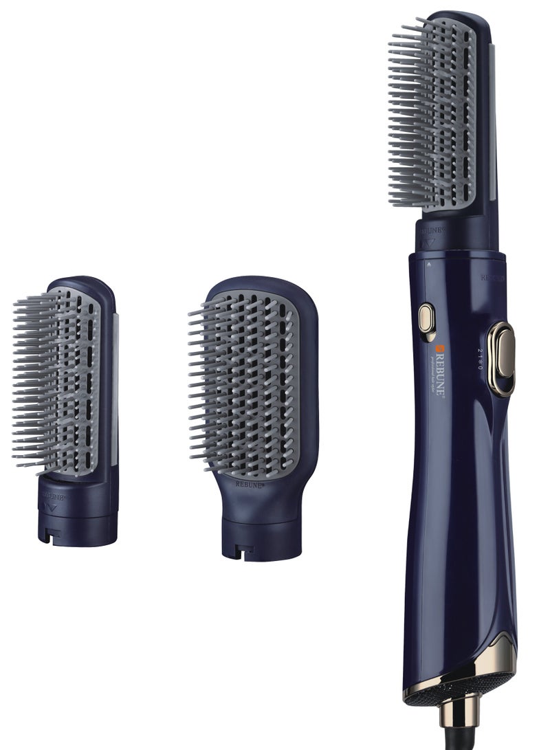 REBUNE - Hair Styler With Two Brushes Two Temperature Levels Cold Air 1200W Blue - Image 1