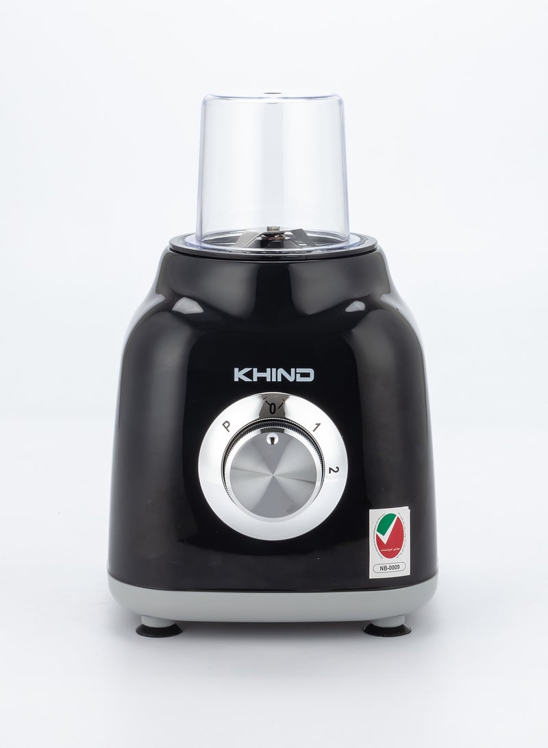 KHIND Blender, Complete With a 1.5L Jar And The Convenience Of 2-Speed Settings. In addition, it comes equipped with a 0.6L dry miller jar 1.5 L 400 W BL1542 Black  - Image 2