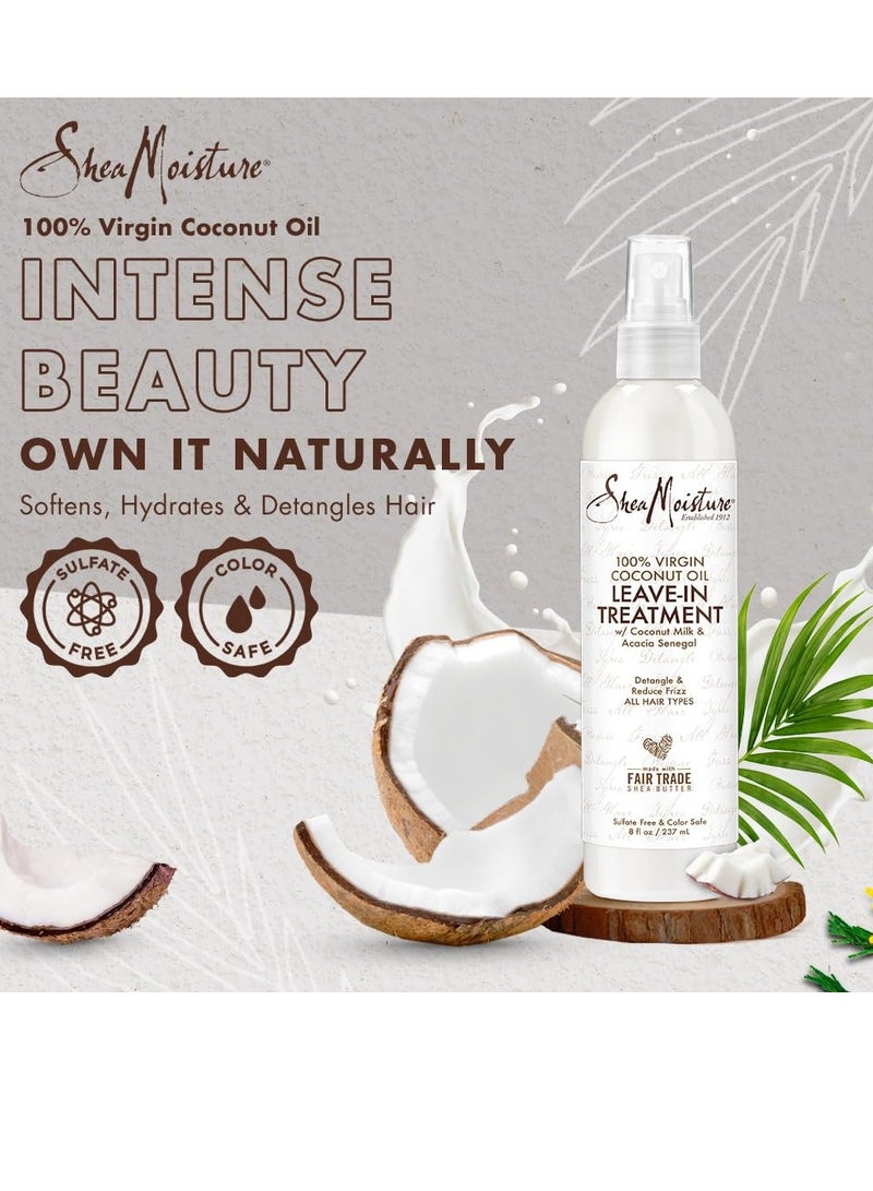 شيامويستر علاج بلسم زيت جوز الهند النقي 100% لجميع أنواع الشعر 100% بلسم زيت جوز الهند البكر خالي من السيليكون 8 أونصات - Image 3