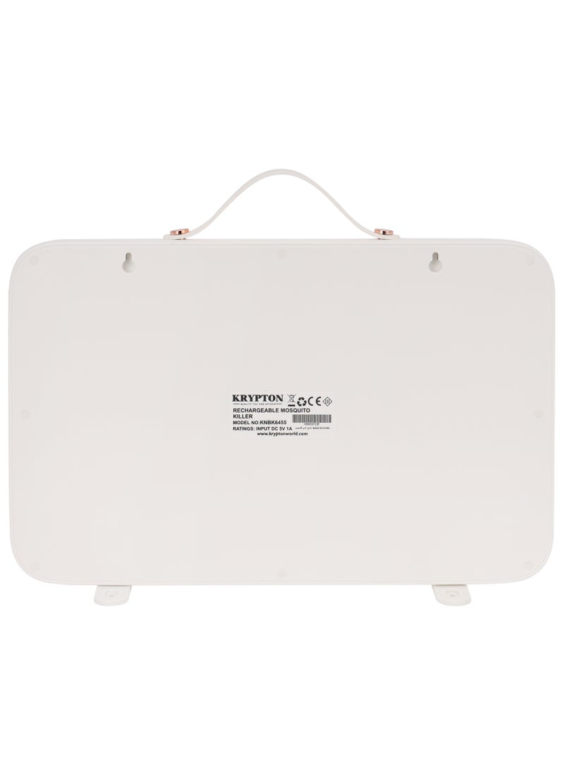KRYPTON - Rechargeable Mosquito Killer, USB Powered Pest or Bug Killer, 3500 V Effective Elimination/ No Poisonous Vapor, No Smell and No Pollution/ 2-3 Hours Working KNBK6455 white - Image 1