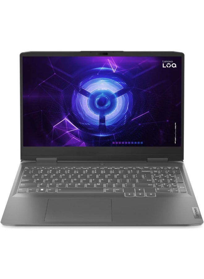 Lenovo - LOQ 15ARP9 (Upgraded Version) Laptop With 15.6-Inch Display, AMD Ryzen 7 7435HS Processor/16GB RAM/512GB SSD/8GB NVIDIA GeForce RTX 4060 Graphics/Windows 11 Home With SteeIseries Gaming Mouse English Grey - Image 1