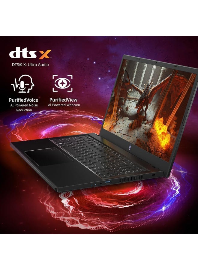 Acer - Nitro V 15 Gaming Laptop With 15.6-Inch Display, Core i7-13620H Processor/64GB RAM/2TB SSD/8GB NVIDIA GeForce RTX 4060 Graphics/Windows 11 Pro + Microsoft Office Lifetime License English Black - Image 1